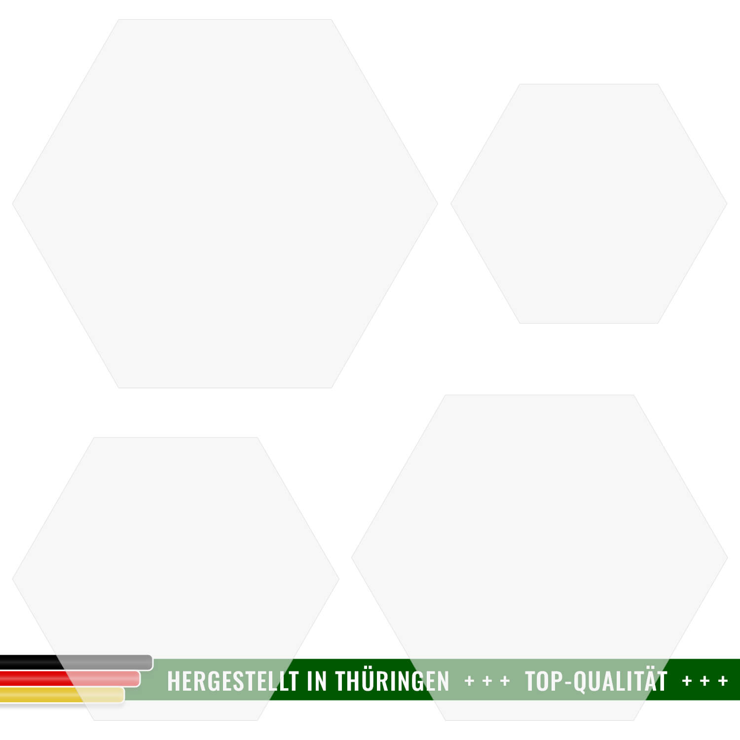 Plexiglas® Zuschnitt - Hexagon/Sechseck Farblos transparent - Basteln Deko 3-50cm Gruppenbild
