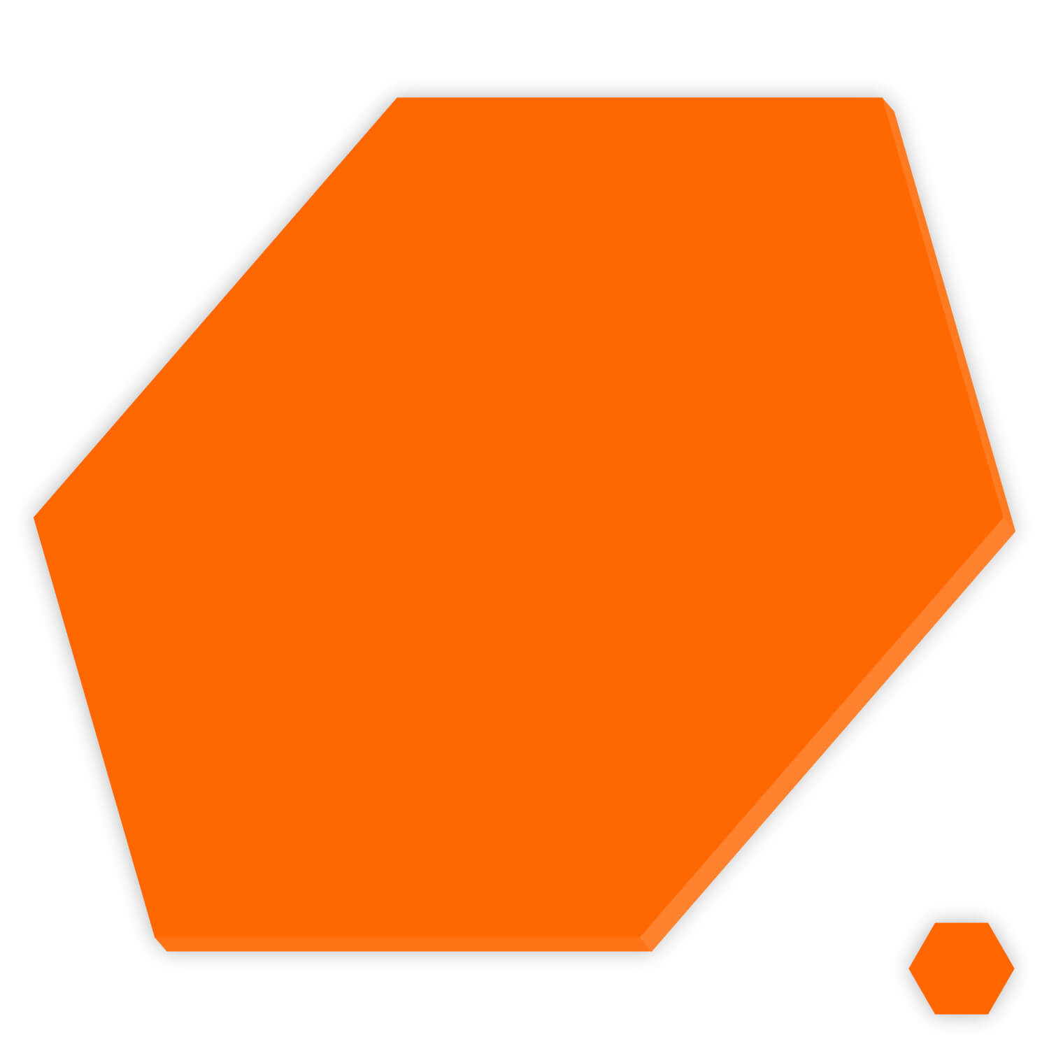 Plexiglas® Zuschnitt - Hexagon/Sechseck Orange - Basteln Deko 3-50cm