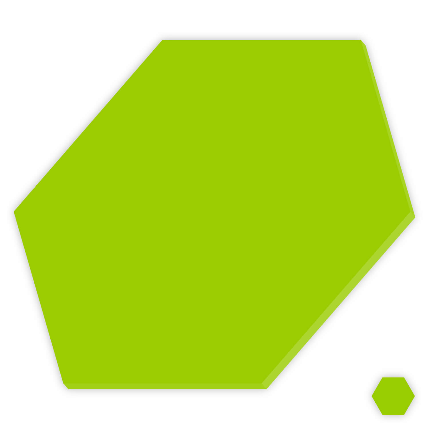 Plexiglas® Zuschnitt - Hexagon/Sechseck Grün - Basteln Deko 3-50cm