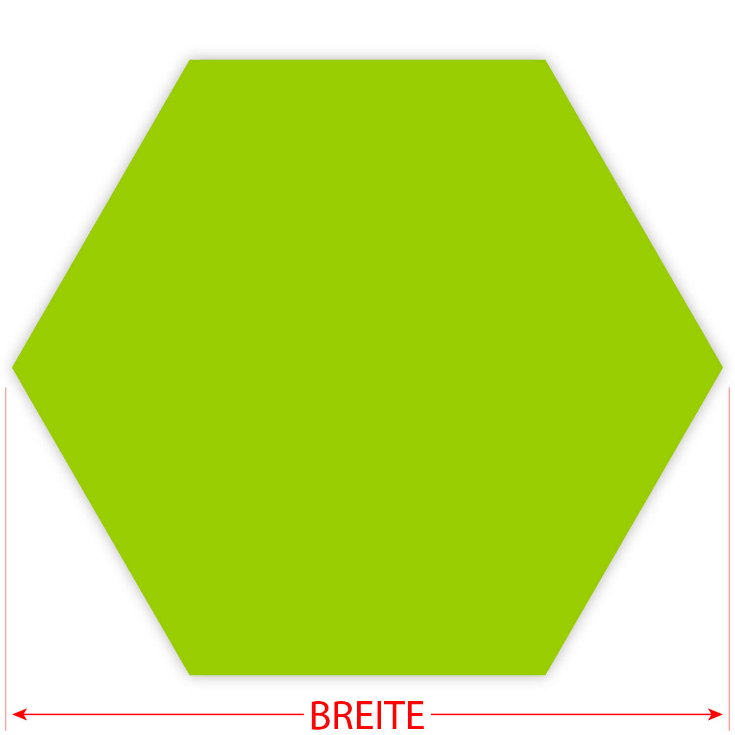 Plexiglas® Zuschnitt - Hexagon/Sechseck Grün - Basteln Deko 3-50cm Größe