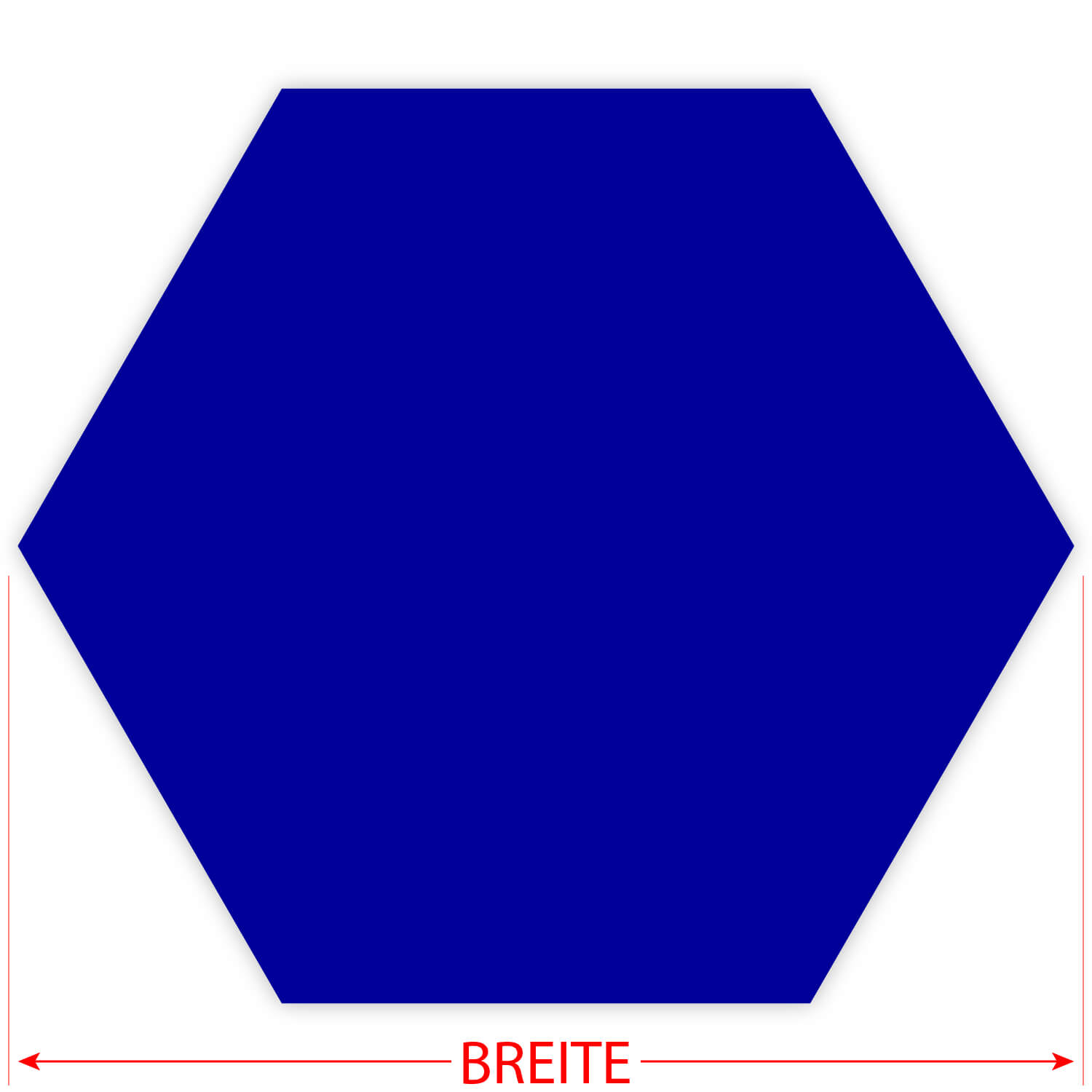 Plexiglas® Zuschnitt - Hexagon/Sechseck Dunkelblau - Basteln Deko 3-50cm Größe