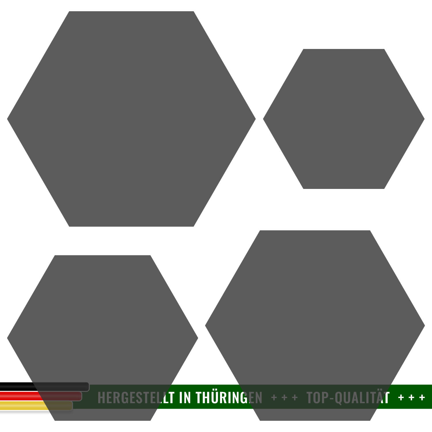 Plexiglas® Zuschnitt - Hexagon/Sechseck Dunkelgrau transparent - Basteln Deko 3-50cm Gruppenbild