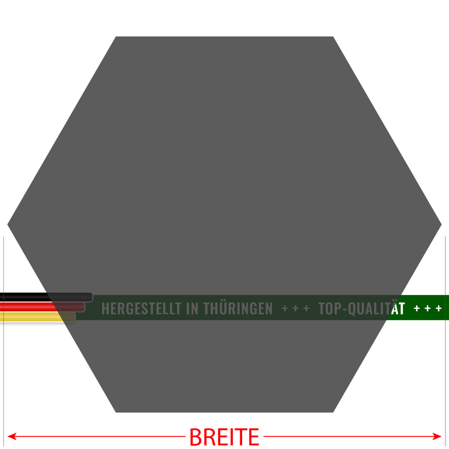 Plexiglas® Zuschnitt - Hexagon/Sechseck Dunkelgrau transparent - Basteln Deko 3-50cm Größe