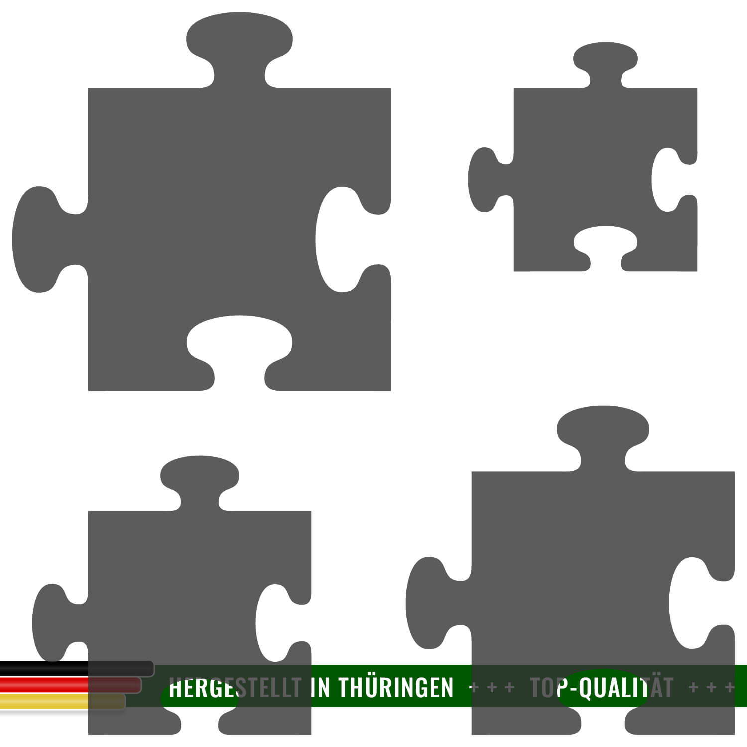 Plexiglas® Zuschnitt - Puzzle Dunkelgrau transparent - Basteln Deko 3-50cm Gruppenbild