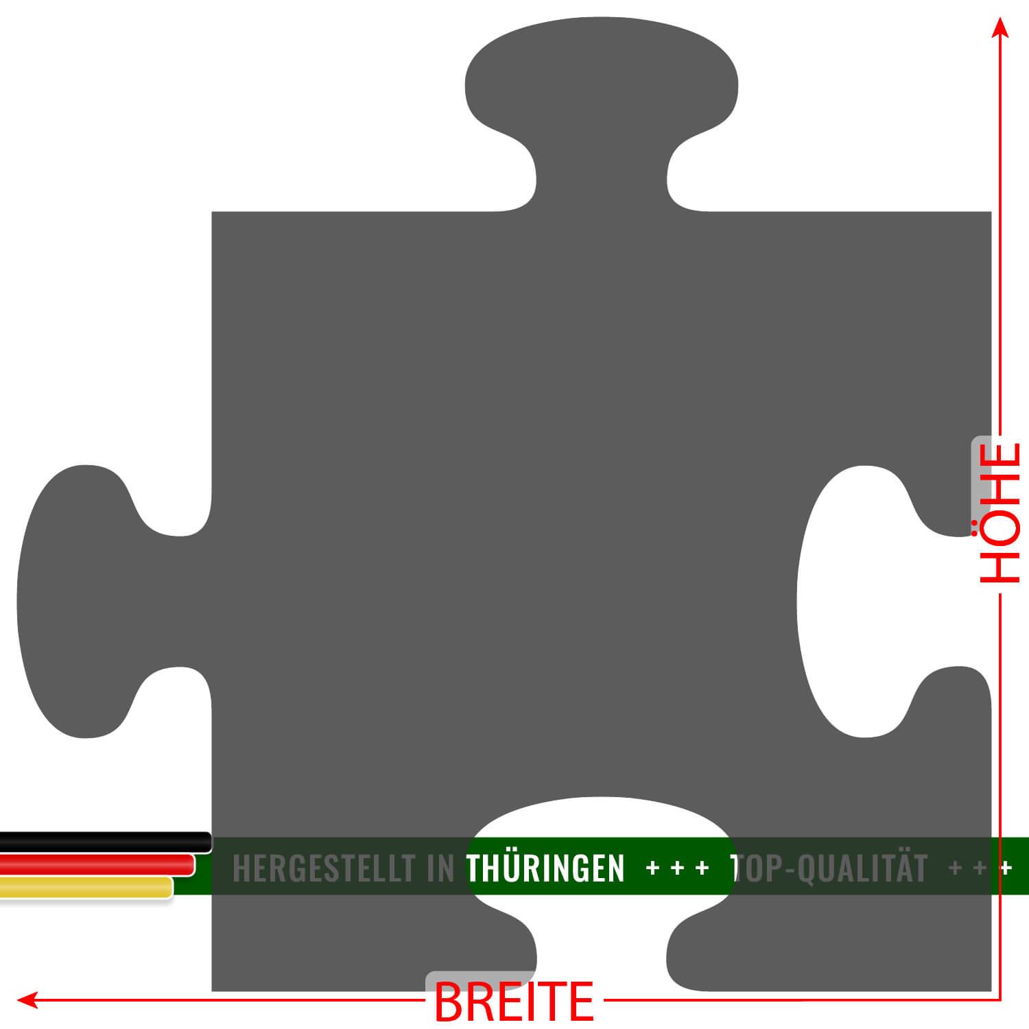 Plexiglas® Zuschnitt - Puzzle Dunkelgrau transparent - Basteln Deko 3-50cm Größe