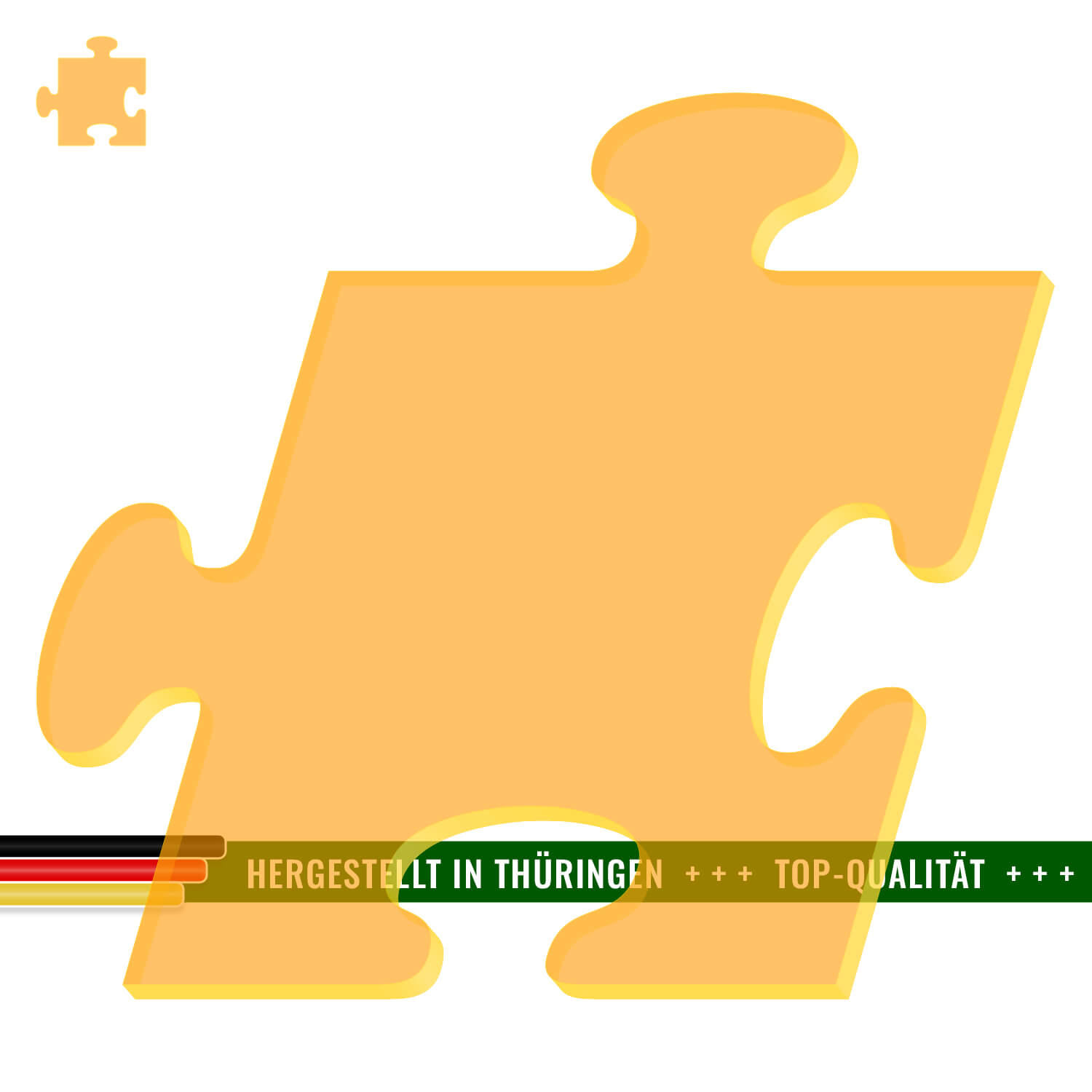 Plexiglas® Zuschnitt - Puzzle Neonorange transparent - Basteln Deko 3-50cm