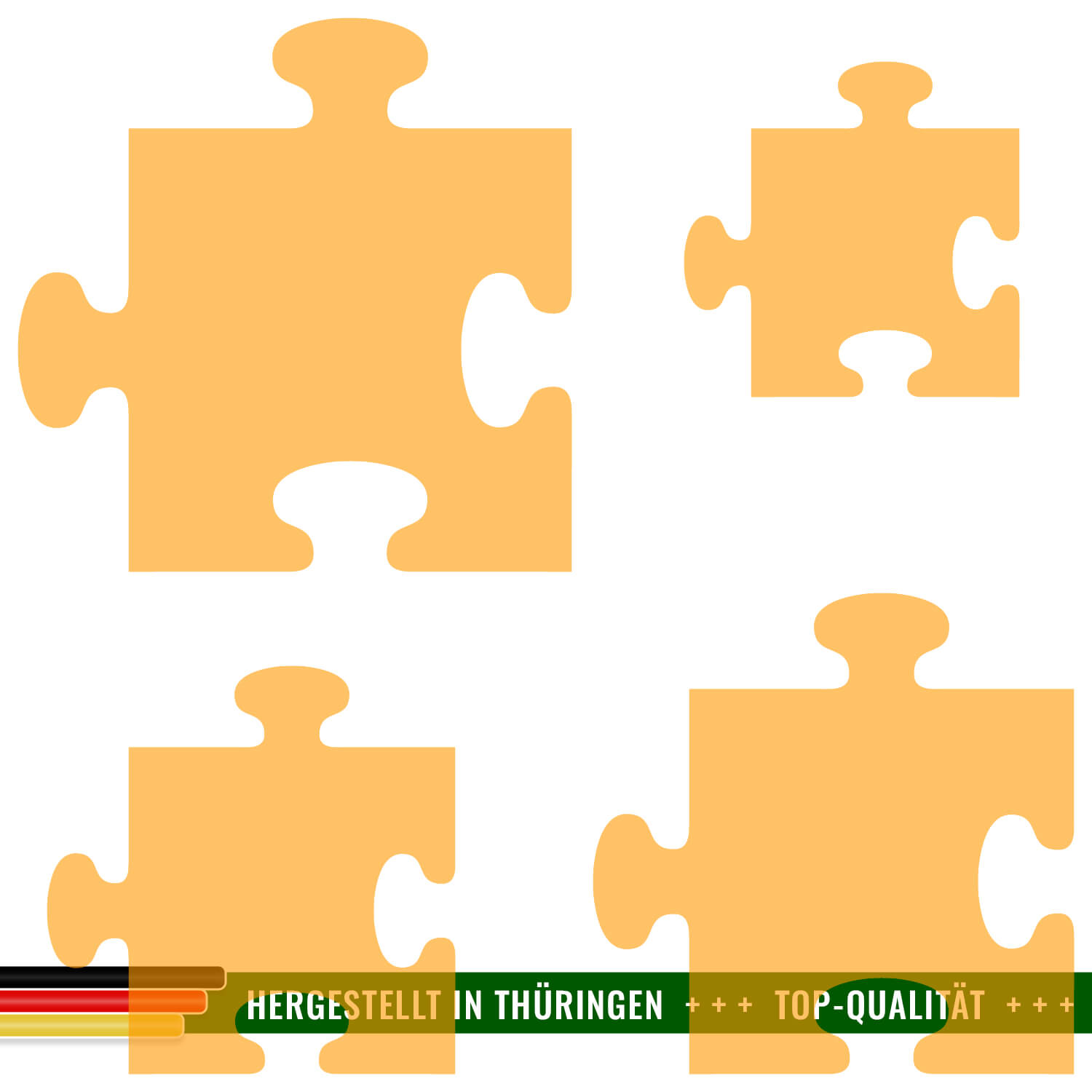 Plexiglas® Zuschnitt - Puzzle Neonorange transparent - Basteln Deko 3-50cm Gruppenbild
