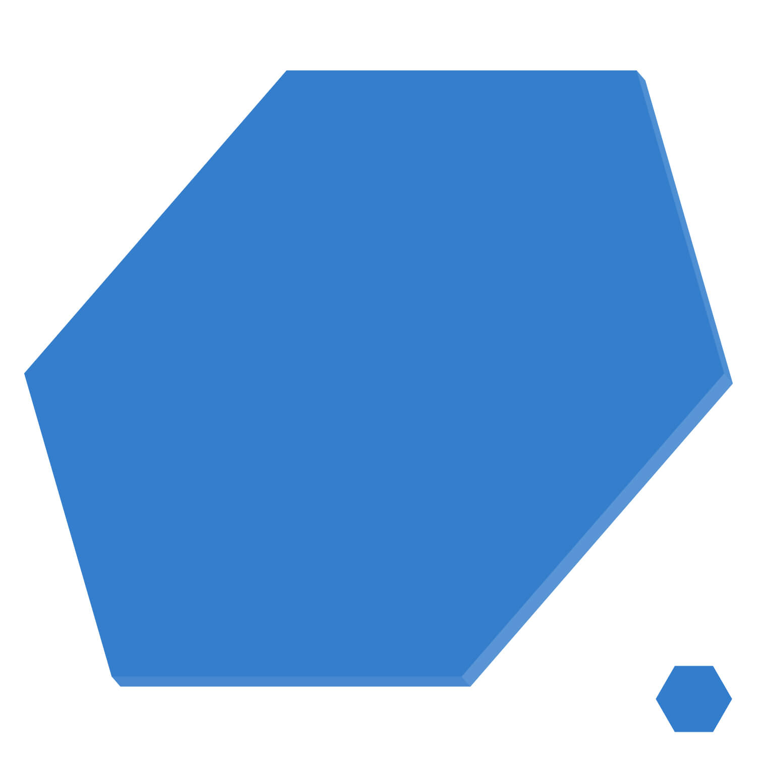 Plexiglas® Zuschnitt - Hexagon/Sechseck Hellblau - Basteln Deko 3-50cm