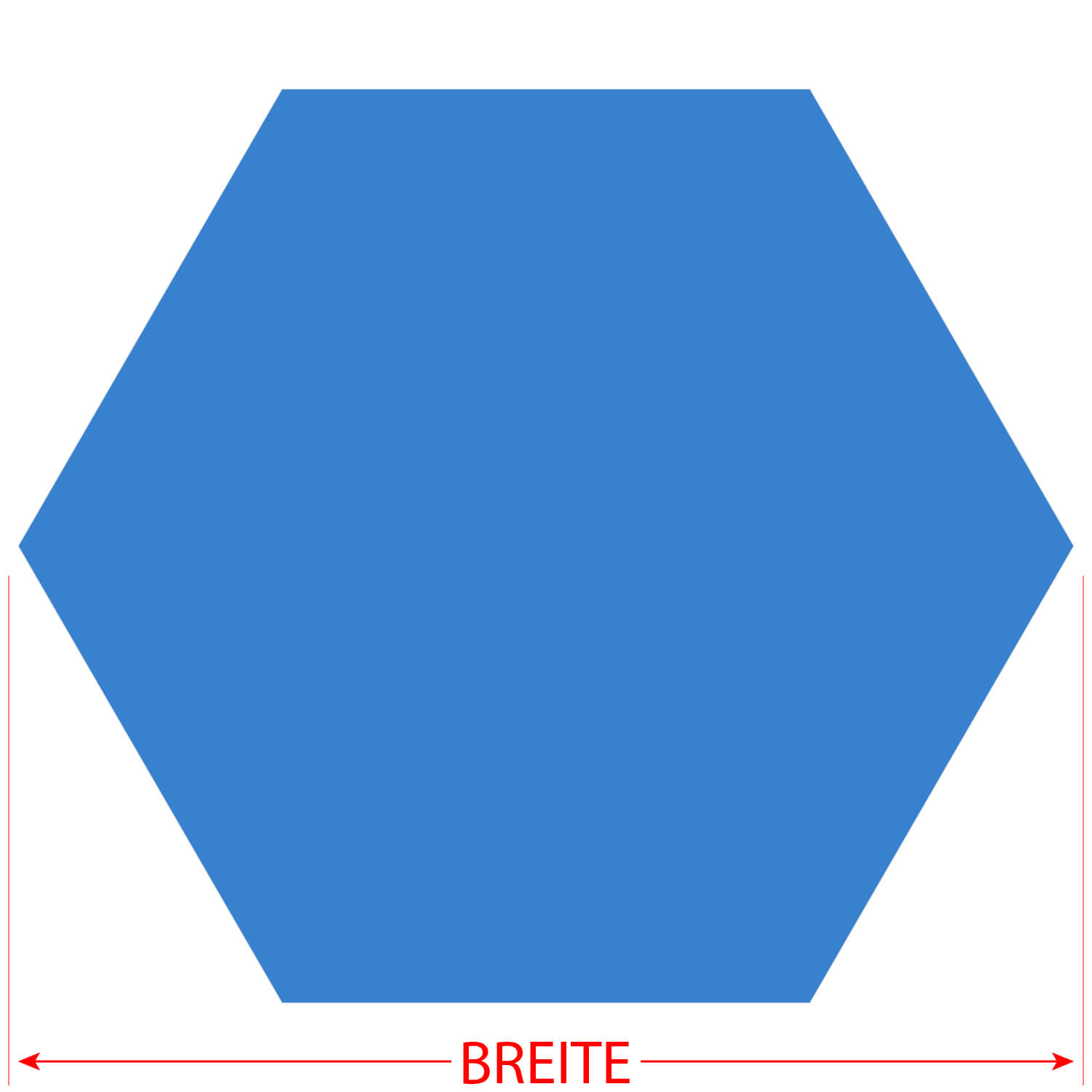 Plexiglas® Zuschnitt - Hexagon/Sechseck Hellblau - Basteln Deko 3-50cm Größe