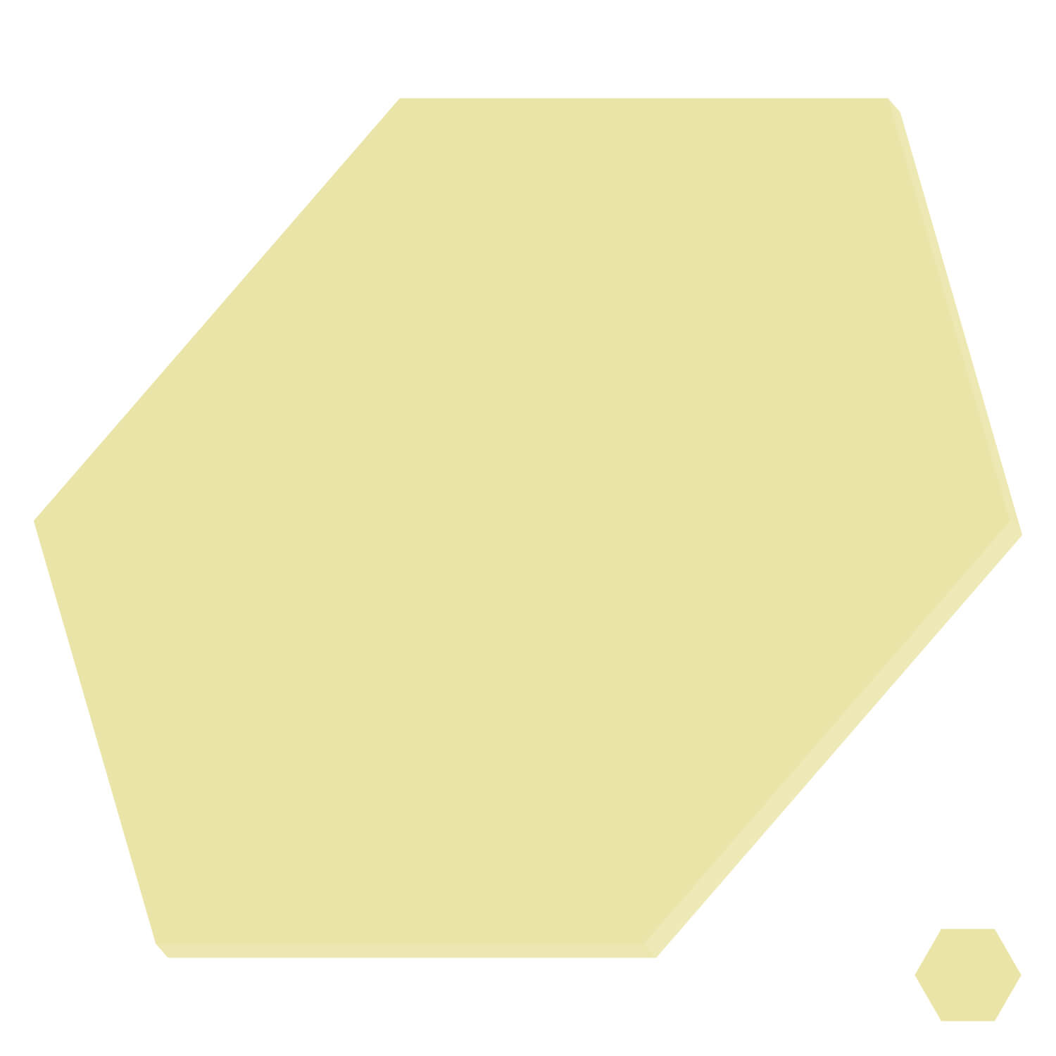 Plexiglas® Zuschnitt - Hexagon/Sechseck Creme - Basteln Deko 3-50cm
