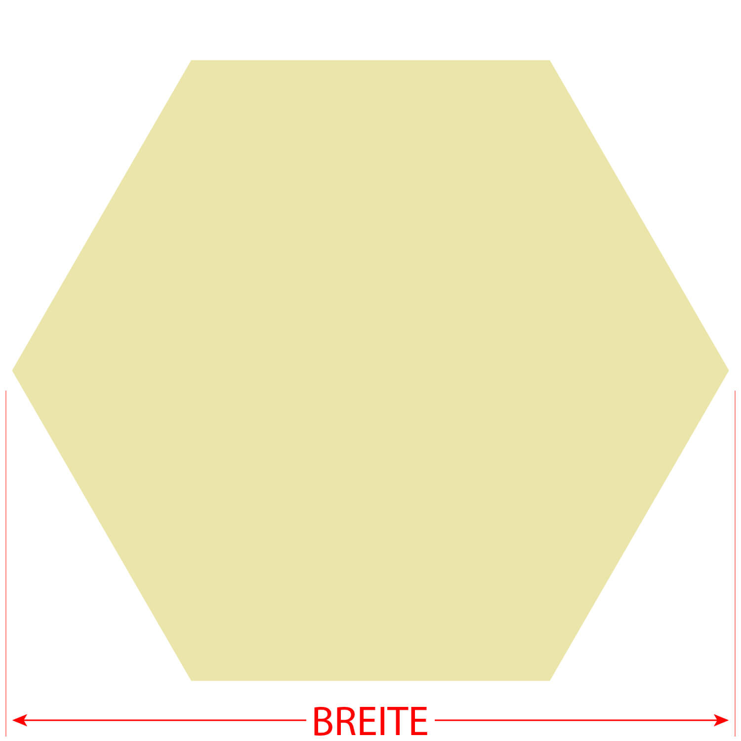 Plexiglas® Zuschnitt - Hexagon/Sechseck Creme - Basteln Deko 3-50cm Größe