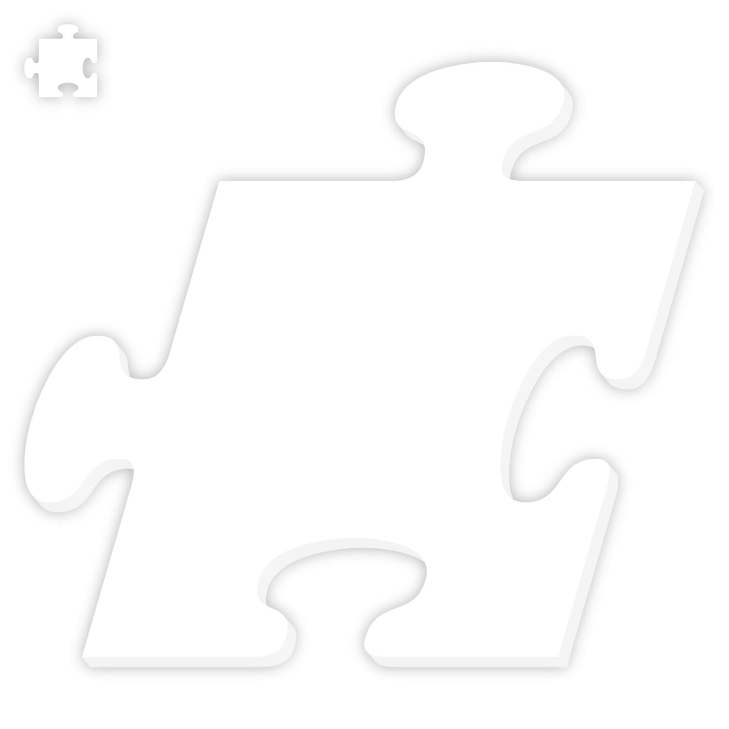 PLEXIGLAS® Zuschnitt 3-50cm - Puzzle weiß