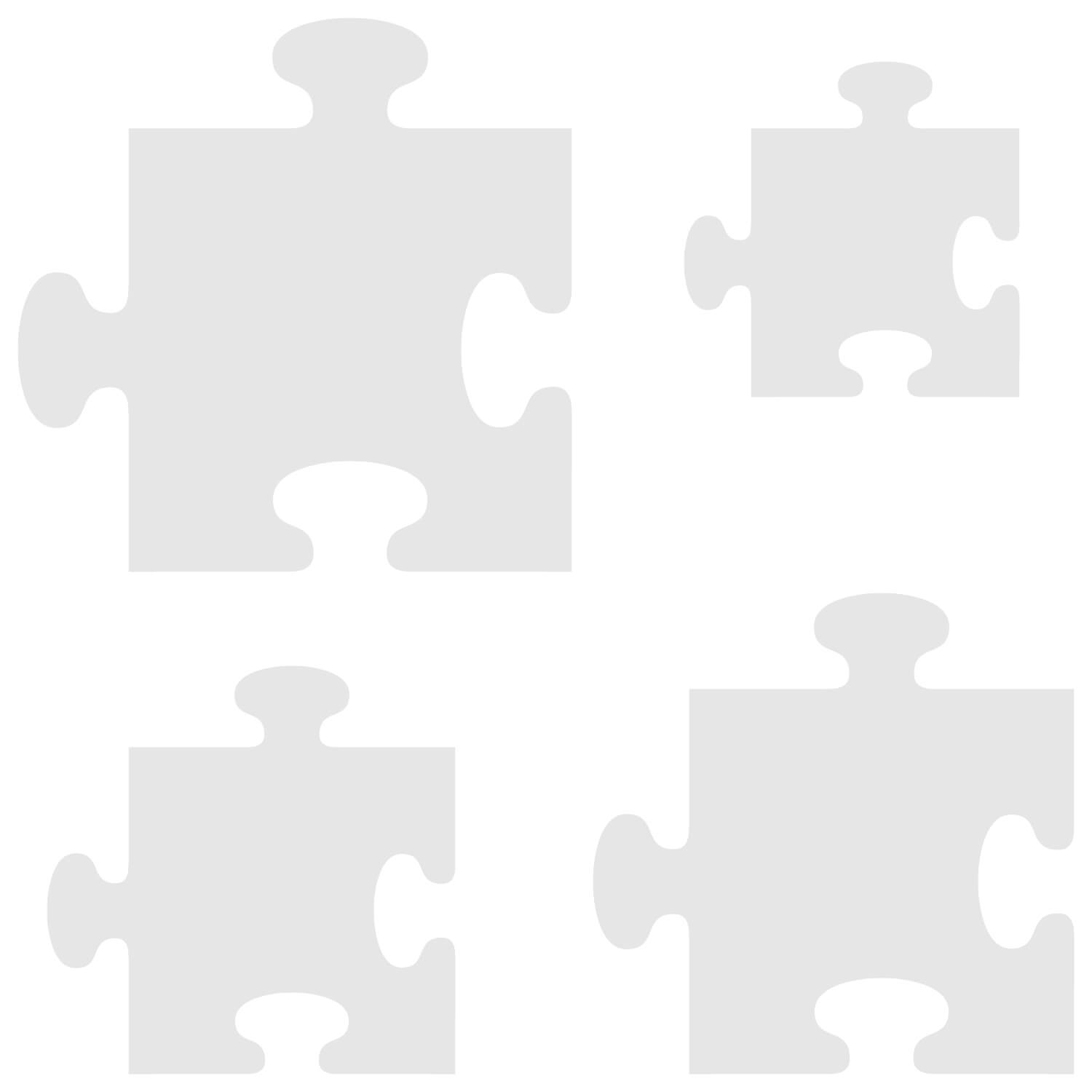 PLEXIGLAS® Zuschnitt 3-50cm - Puzzle grau Gruppenbild