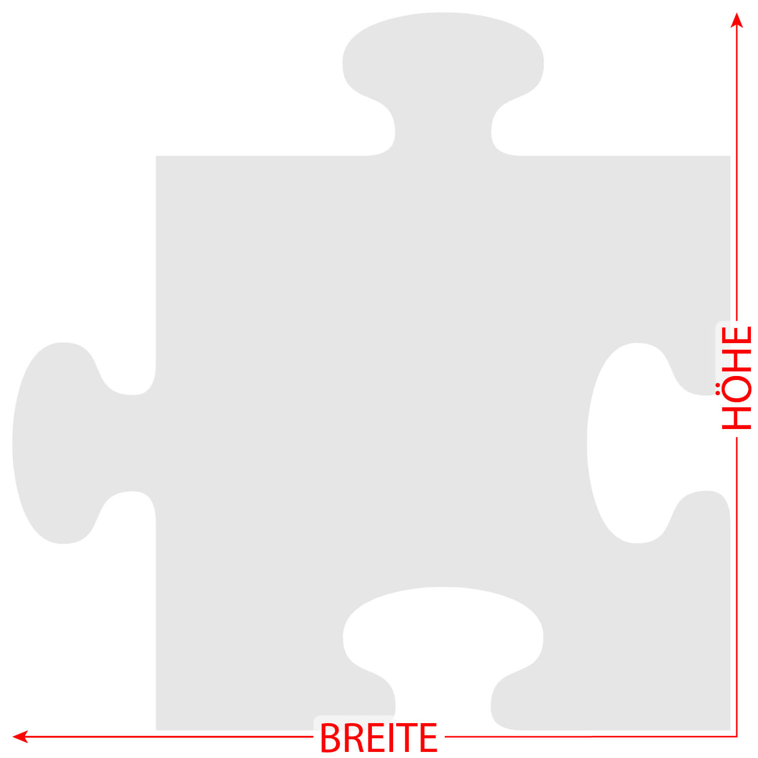 PLEXIGLAS® Zuschnitt 3-50cm - Puzzle grau Größe
