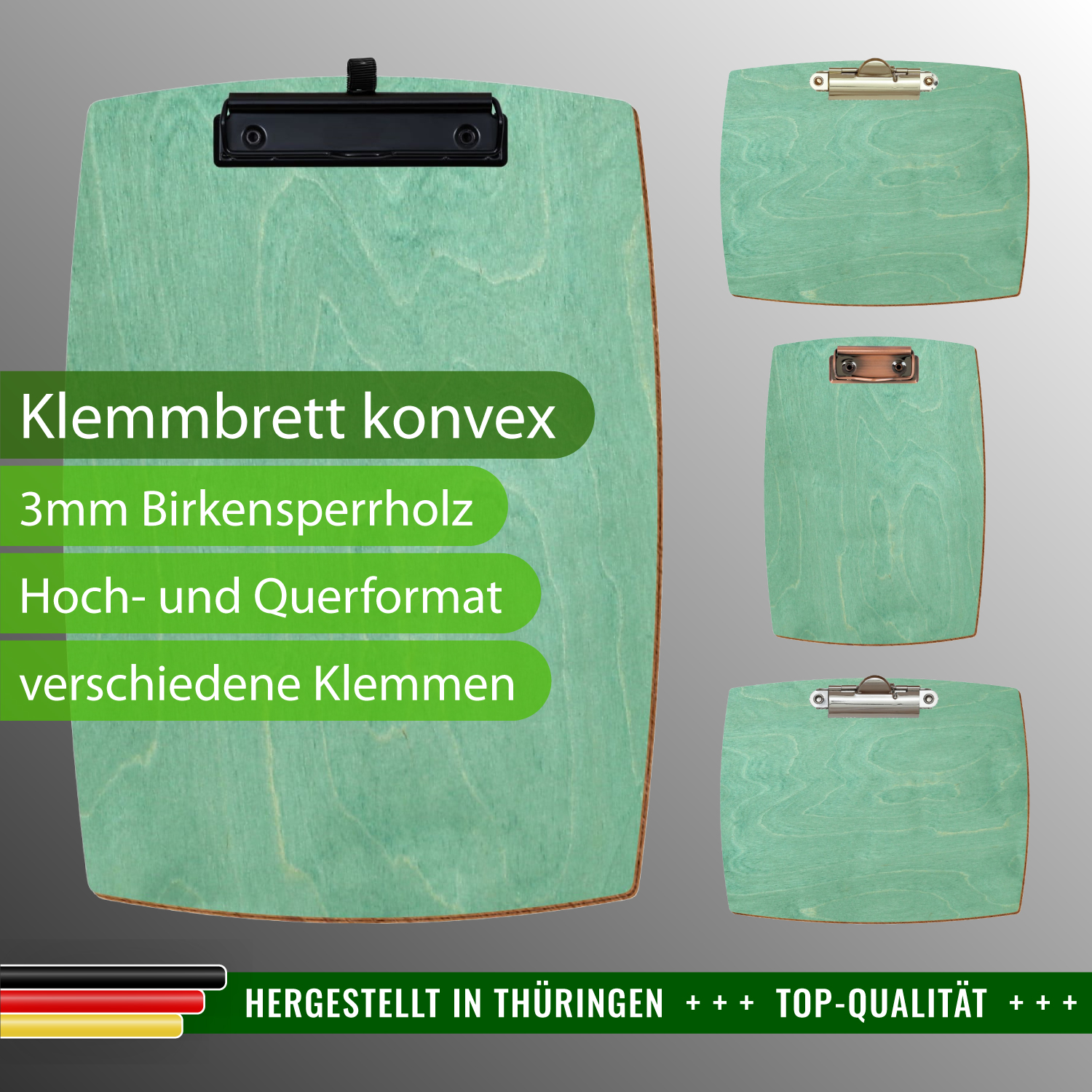 Klemmbrett konvex Minzgrün mit Produktinfos